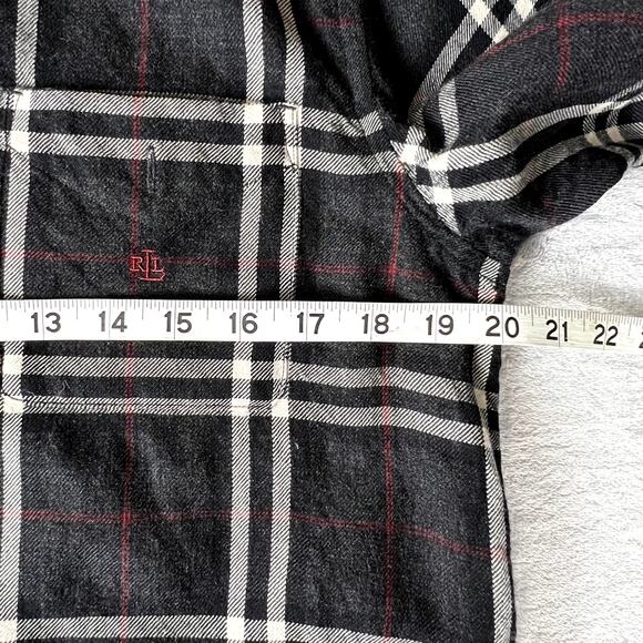Ralph Lauren Women sz M 100% Wool Full Zip Plaid Shirt/Shacket Preppy Old Money - Picture 5 of 8